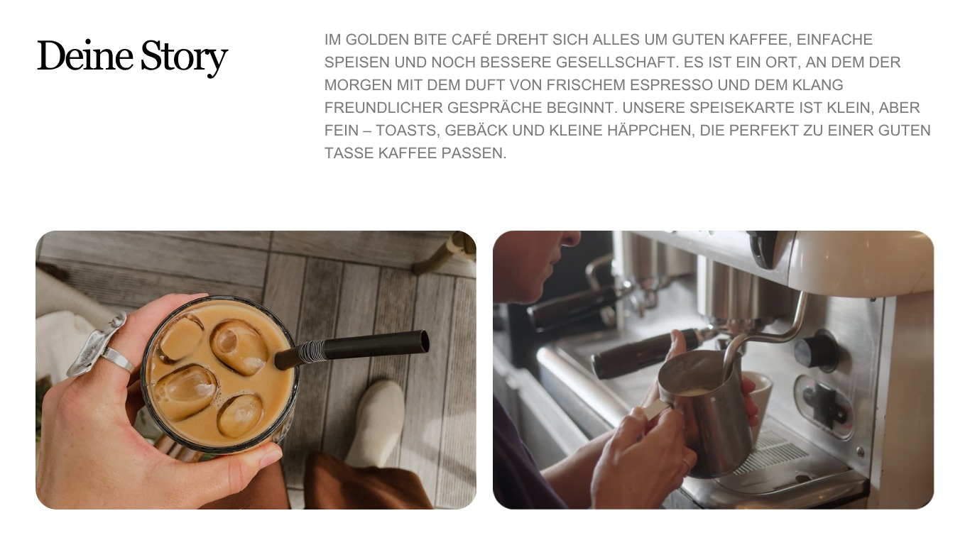 Website-Beispiel für ein Restaurant